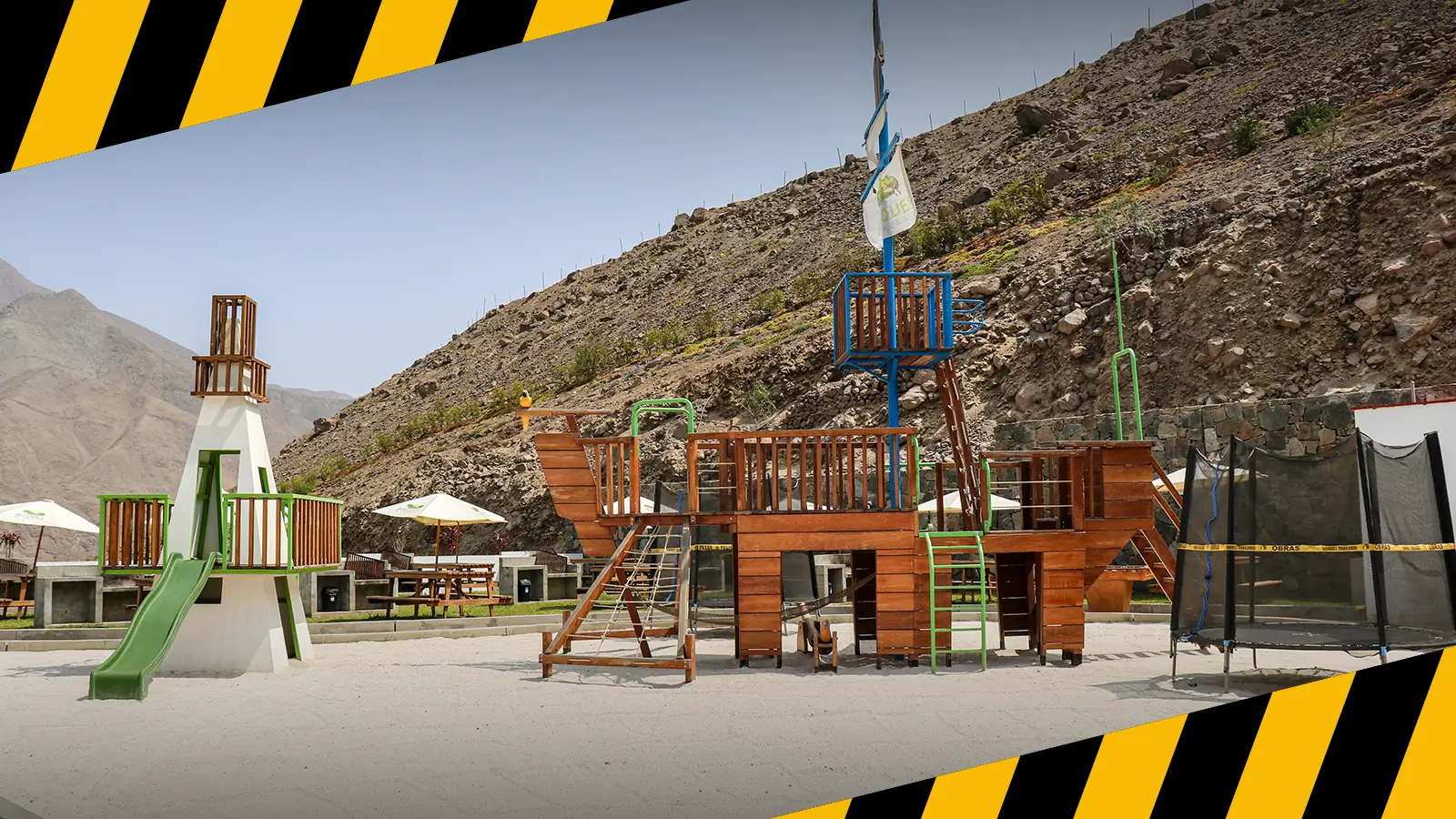 Avances de la zona de juegos para niños en el proyecto inmobiliario Bosques de Calango